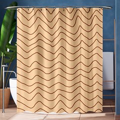 Background Wavy Zig Zag Lines Shower Curtain 60  X 72  (medium)  by Cemarart