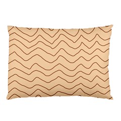 Background Wavy Zig Zag Lines Pillow Case (two Sides) by Cemarart