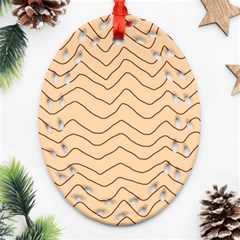 Background Wavy Zig Zag Lines Ornament (oval Filigree) by Cemarart