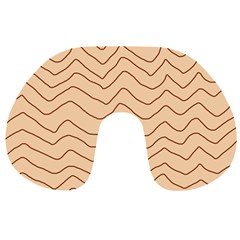 Background Wavy Zig Zag Lines Travel Neck Pillow