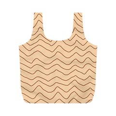 Background Wavy Zig Zag Lines Full Print Recycle Bag (M)