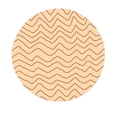 Background Wavy Zig Zag Lines Mini Round Pill Box by Cemarart