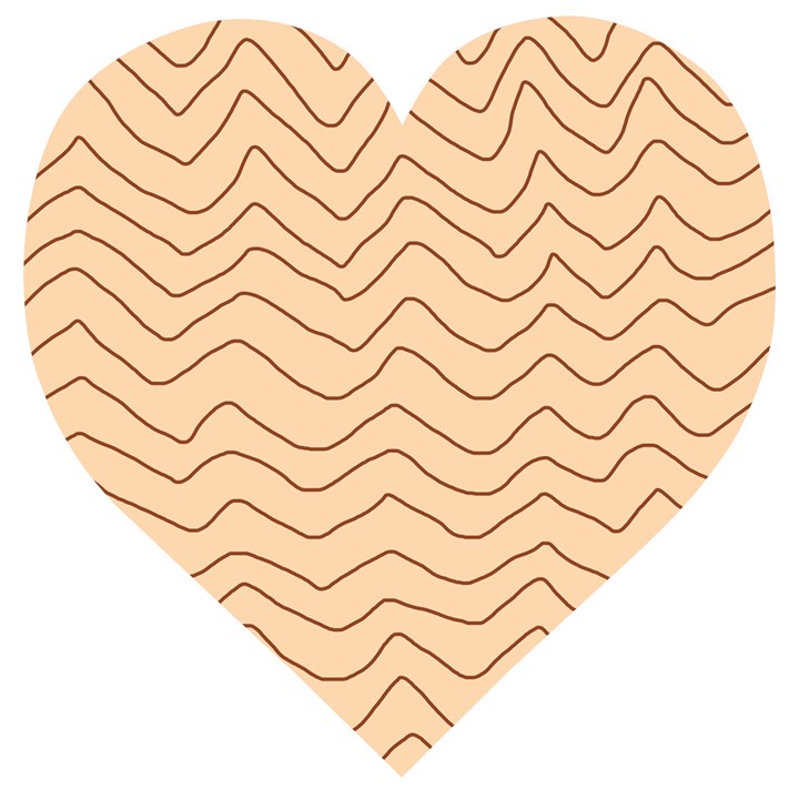 Background Wavy Zig Zag Lines Wooden Puzzle Heart