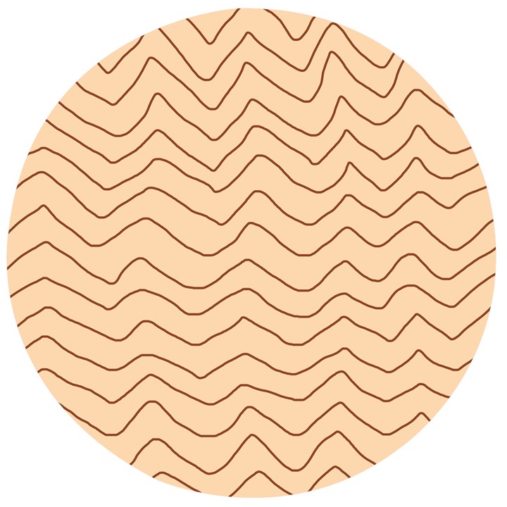 Background Wavy Zig Zag Lines Wooden Bottle Opener (Round)