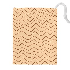 Background Wavy Zig Zag Lines Drawstring Pouch (5XL)