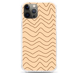 Background Wavy Zig Zag Lines Iphone 12 Pro Max Tpu Uv Print Case by Cemarart