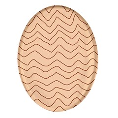 Background Wavy Zig Zag Lines Oval Glass Fridge Magnet (4 Pack) by Cemarart