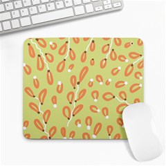 Pattern Leaves Print Background Large Mousepad by Cemarart