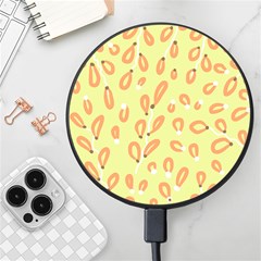 Pattern Leaves Print Background Wireless Fast Charger(black) by Cemarart