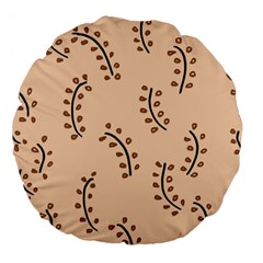 Leaves Plants Dots Pattern Large 18  Premium Flano Round Cushions