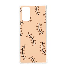 Leaves Plants Dots Pattern Samsung Galaxy Note 20 Tpu Uv Case by Cemarart