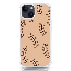 Leaves Plants Dots Pattern Iphone 14 Tpu Uv Print Case by Cemarart