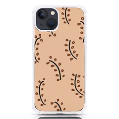 Leaves Plants Dots Pattern Iphone 13 Tpu Uv Print Case by Cemarart