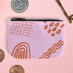 Elements Scribbles Wiggly Lines Retro Vintage Mini Coin Purse by Cemarart