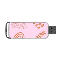 Elements Scribbles Wiggly Lines Retro Vintage Portable Usb Flash (one Side) by Cemarart