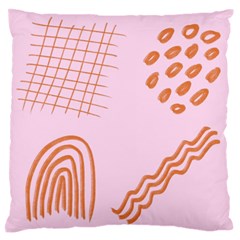 Elements Scribbles Wiggly Lines Retro Vintage Standard Premium Plush Fleece Cushion Case (one Side) by Cemarart