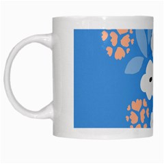 Doodle Flowers Leaves Plant Design White Mug by Cemarart