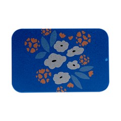 Doodle Flowers Leaves Plant Design Open Lid Metal Box (silver)   by Cemarart