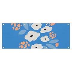 Doodle Flowers Leaves Plant Design Banner And Sign 8  X 3  by Cemarart