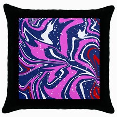 Texture Multicolour Grunge Throw Pillow Case (black) by Cemarart