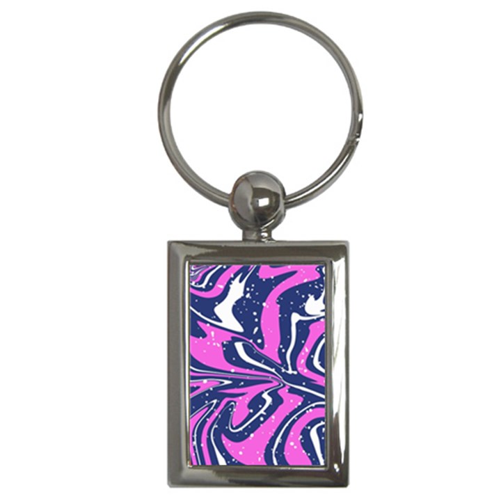 Texture Multicolour Grunge Key Chain (Rectangle)