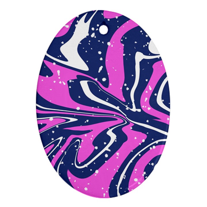 Texture Multicolour Grunge Oval Ornament (Two Sides)