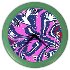 Texture Multicolour Grunge Color Wall Clock by Cemarart