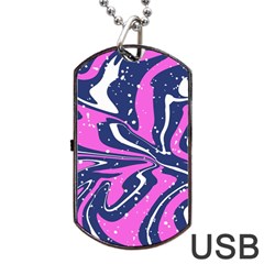 Texture Multicolour Grunge Dog Tag Usb Flash (two Sides) by Cemarart