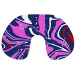 Texture Multicolour Grunge Travel Neck Pillow Front