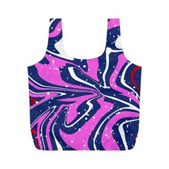 Texture Multicolour Grunge Full Print Recycle Bag (m)