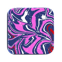 Texture Multicolour Grunge Square Metal Box (black)