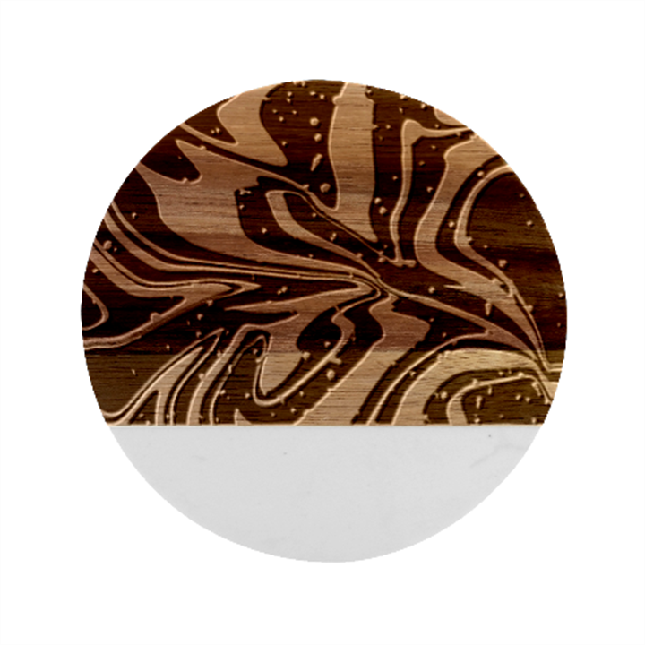 Texture Multicolour Grunge Marble Wood Coaster (Round)