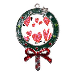 Elements Scribbles Brush Doodles Metal X mas Lollipop With Crystal Ornament