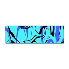 Mint Background Swirl Blue Black Sticker (bumper) by Cemarart