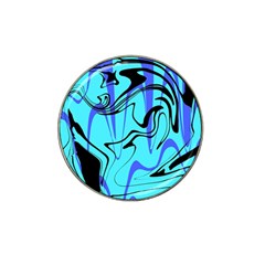 Mint Background Swirl Blue Black Hat Clip Ball Marker (4 Pack) by Cemarart