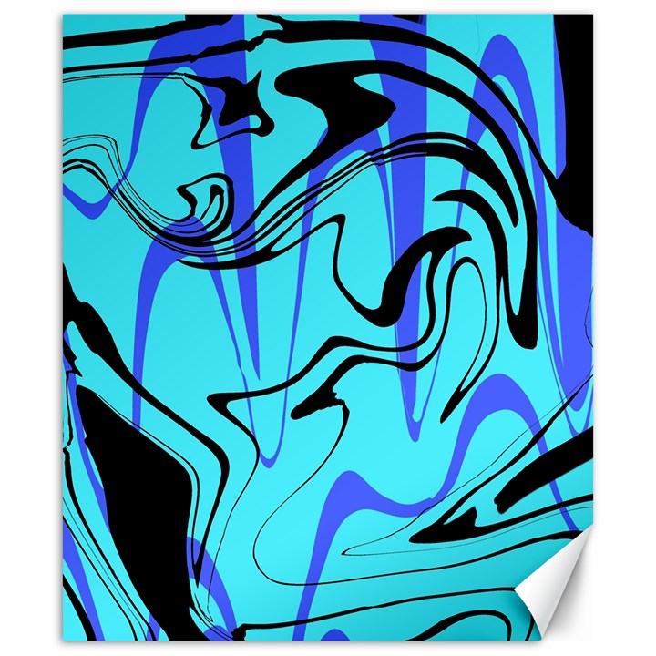 Mint Background Swirl Blue Black Canvas 20  x 24 