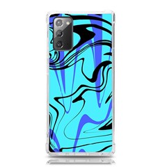 Mint Background Swirl Blue Black Samsung Galaxy Note 20 Tpu Uv Case by Cemarart