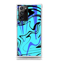 Mint Background Swirl Blue Black Samsung Galaxy Note 20 Ultra Tpu Uv Case by Cemarart