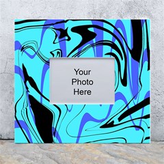 Mint Background Swirl Blue Black White Wall Photo Frame 5  X 7  by Cemarart