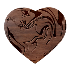 Mint Background Swirl Blue Black Heart Wood Jewelry Box