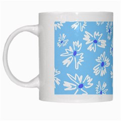 Flowers Pattern Print Floral Cute White Mug by Cemarart