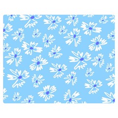 Flowers Pattern Print Floral Cute Two Sides Premium Plush Fleece Blanket (medium) by Cemarart