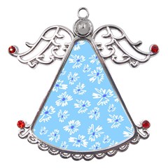 Flowers Pattern Print Floral Cute Metal Angel With Crystal Ornament