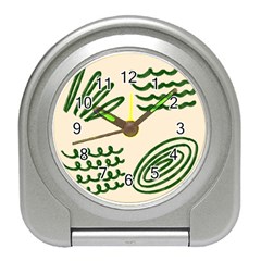 Elements Scribbles Wiggly Lines Travel Alarm Clock by Cemarart