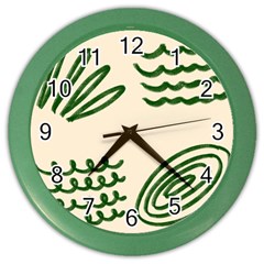 Elements Scribbles Wiggly Lines Color Wall Clock by Cemarart