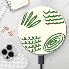 Elements Scribbles Wiggly Lines Wireless Fast Charger(white) by Cemarart