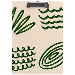 Elements Scribbles Wiggly Lines A4 Acrylic Clipboard by Cemarart