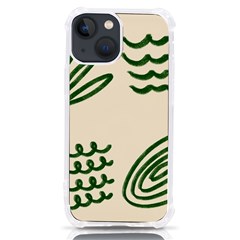 Elements Scribbles Wiggly Lines Iphone 13 Mini Tpu Uv Print Case by Cemarart