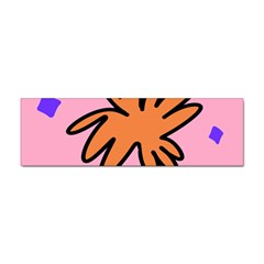 Doodle Flower Sparkles Orange Pink Sticker Bumper (100 Pack) by Cemarart