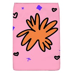 Doodle Flower Sparkles Orange Pink Removable Flap Cover (l)